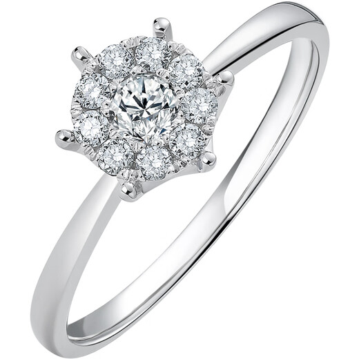 Saturday Fortune diamond ring for female proposal carat effect KGDB020959 Total 23 points 10 points main diamond No. 12 birthday gift