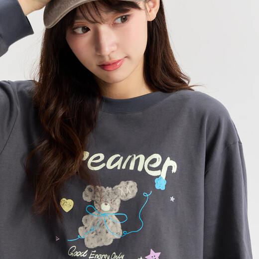 Disha Children's Clothing Youth T-Shirt 2026 Spring and Autumn Big Children Girls Children's Fashionable Long Sleeve Puppy Hot Diamond T-Shirt