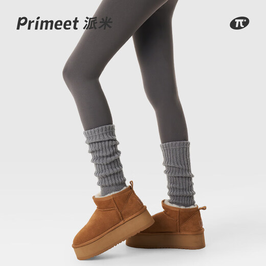 Pami 2026 new gray socks with shark pants socks spring and autumn leg covers knitted pile socks autumn and winter with snow light gray-pack (tube height 36cm) 1 pair one size fits all