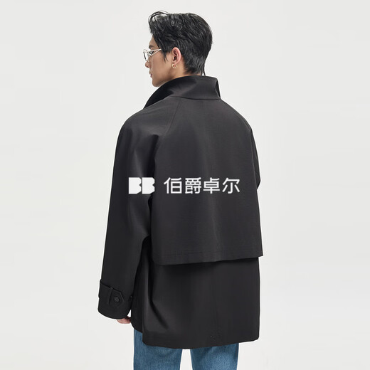 Piaget Zall one-hand length windbreaker jacket with stand-up collar for men, simple commuting 2026 spring new model D611047 mist green S (165)