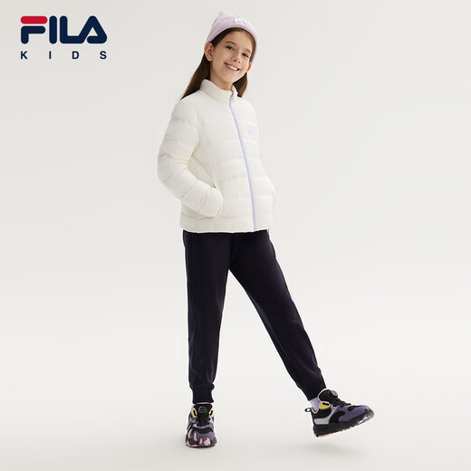 Fila Fila Children's Clothing Children's 2023 Winter Mid-Winter Big Children's Girls Woven Jacket Down Jacket Warm Suit Cool Purple-PU 165