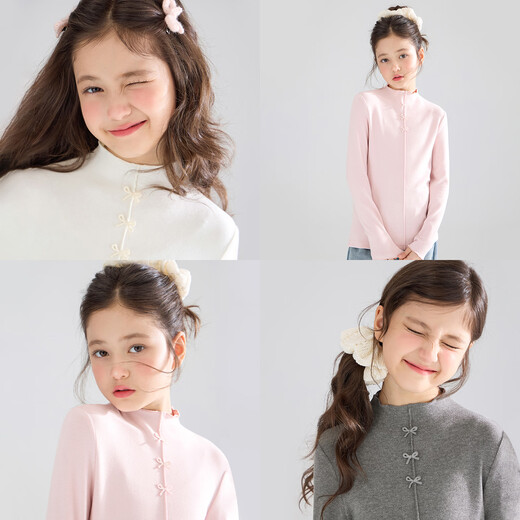 Mucmukn warm and temperature-locking versatile bow lace bottoming shirt non-pilling anti-static girls winter new white