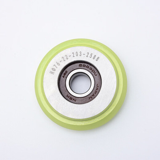 Elevator roller guide shoe wheel 76x22x6203 sliding counterweight guide shoe roller diameter 76 suitable for Otis green model (polyurethane material)