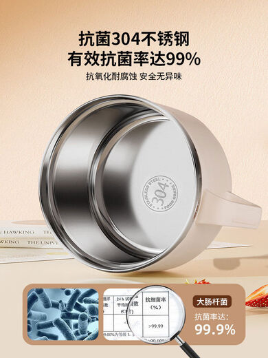 He Jiagong instant noodle bowl for dormitory students with lid, stainless steel capacity instant noodle bowl, drainable personal lunch box, 5 yuan rebate upon receipt