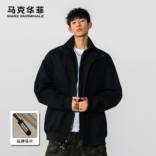 MARK FAIRWHALE American high street flight jacket men's spring and autumn street fashion brand handsome retro casual fake two-piece jacket