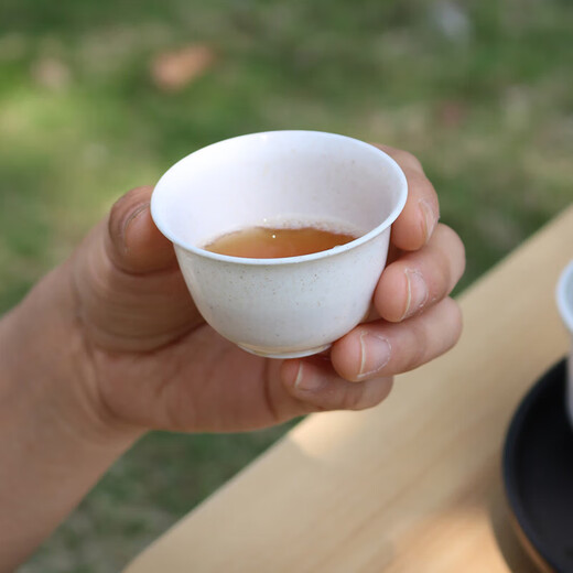 Rice husk disposable tea set Kung Fu tea cup camping party set teapot travel tea making outdoor portable tea set 6 teacups + teapot + fair cup