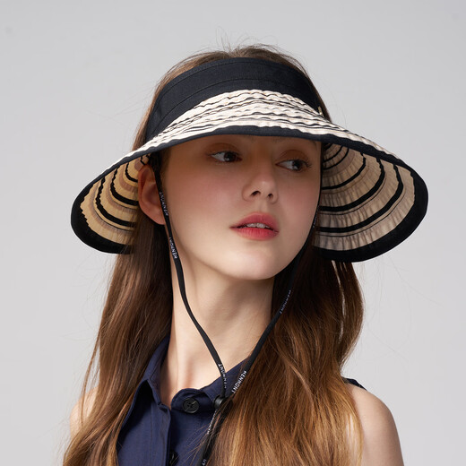 Kenmont Hat Women's 2026 New Big Brim Face Sun Protection Sun Hat Empty Top Hat Seaside Vacation Sun Protection Hat 6256