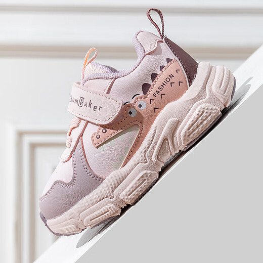 Tombeck children's shoes for girls, toddler shoes, boys' sneakers, lightweight, comfortable, soft-soled toddler functional shoes, beige crocodile 19