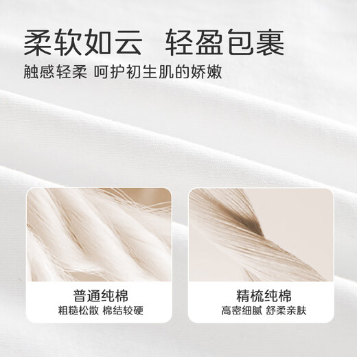 Babyprints baby jumpsuit 2-pack baby summer long-sleeved crawling suit pure cotton robe soft home underwear yellow 80