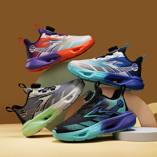 Guirenniao children's shoes 2026 new spring mesh breathable lightweight sports shoes for boys and girls running shoes children's shoes orange purple 29 inner length 18.2/foot length 17.2