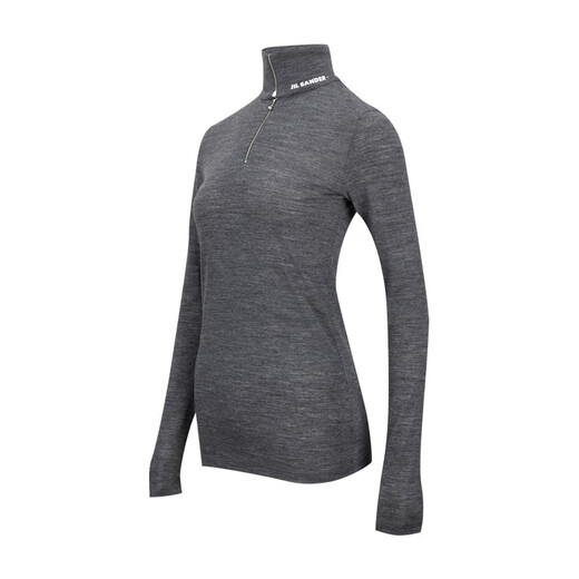 JIL SANDER sweater zipper turtleneck blended pullover sweater for women (JIL SANDER women's sweater) JSJ40GC0021J70021BDW (028) XS