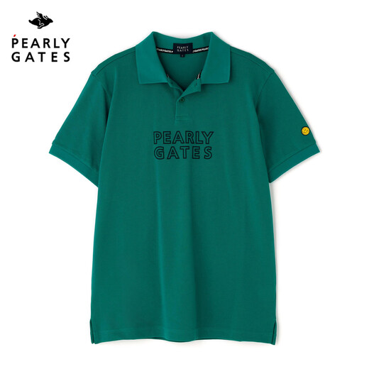 PEARLY GATES golf clothing men's 26 spring and summer new men's short-sleeved polo shirt sports lapel short-sleeved top lake blue 053-6160230-143 M