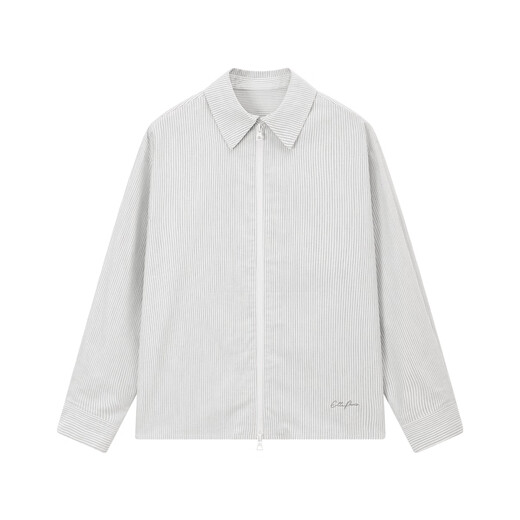 ELLE KIDS children's clothing gray and white striped sports suit for girls spring new embroidered jacket/A-line skirt optional white and gray striped top 120 (110/120)