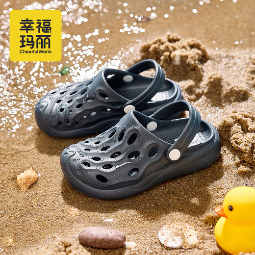 Happy Mary Children's Croc Shoes Boys Summer New 2026 Sandals Wading Creek Shoes Anti-Slip Beach Sandals and Slippers for Outer Wear Rock Creek Blue 30 Inner Length 20cm Suitable for Feet Sizes 30-31