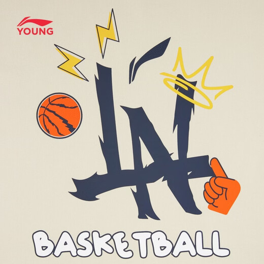 Li Ning (LI-NING) children's clothing children's short-sleeved children's short-sleeved men's and women's small and large children's soft and skin-friendly comfortable breathable T-shirt cultural shirt 110YHSW123-1