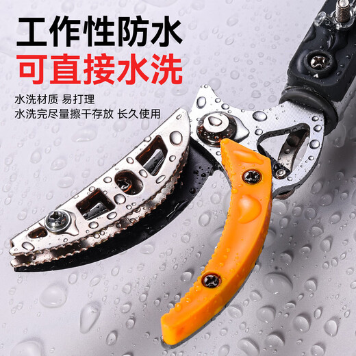 Niuxiang fruit-picking artifact pruning shears telescopic high-branch shears high-altitude fruit picking extended picker high-altitude fruit picking manual farm tools high-branch fruit picking shears 1.5m stainless steel yellow shear head