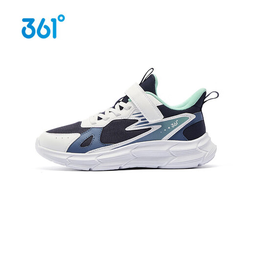361 361 degree children's shoes, girls' sports shoes, children's shoes, new medium and large children's girls' mesh breathable boys' running shoes, light blue/361 degree white/eternal blue, size 33