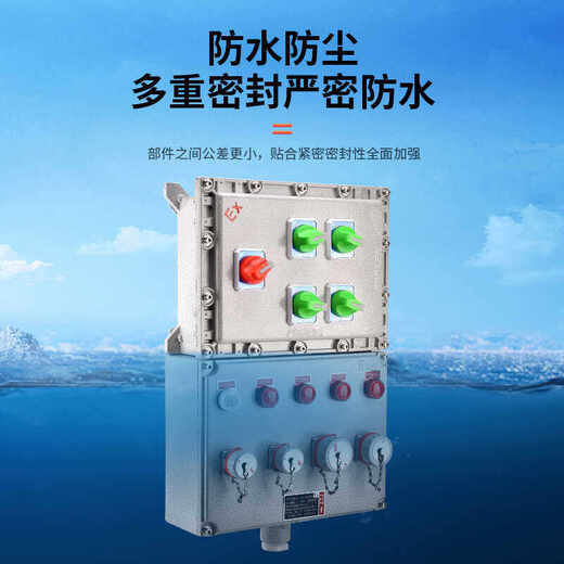 Explosion-proof socket inspection box power distribution power lighting control distribution control cabinet power supply instrument PLC frequency conversion customization main switch + six circuits (with pin)