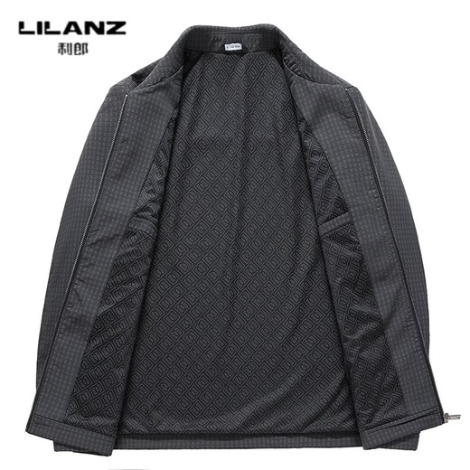 LILANZ Men's Lapel Jacket Spring and Autumn New Korean Style Trendy Youth Workwear Jacket Business Men's Casual Jacket Black 80421 L (175)