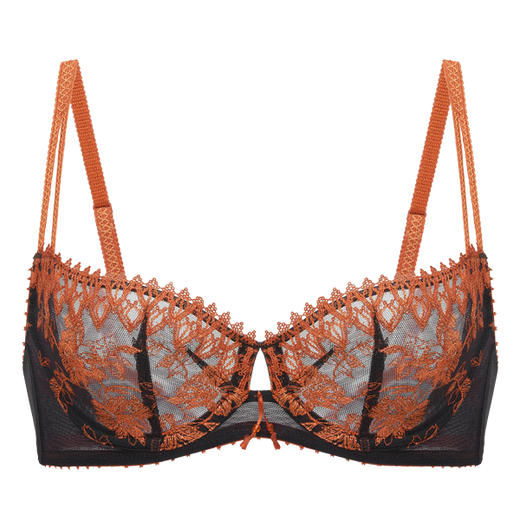 Wacoal Secret Bra Women's Lace Sexy Ultra-Thin Soft Steel Ring Comfortable Breathable Small Breast Push Up Bra WB3253 Jungle Brown 80D