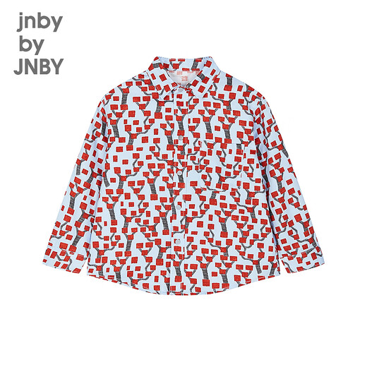 Jnby by JNBY new Jiangnan Buyi children's shirt 26 spring boys and girls 1Q1211200 407/blue variegated color 100cm