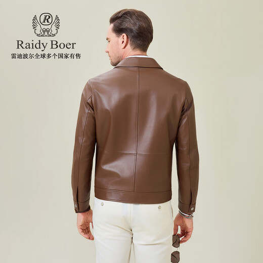 Raidy Boer Sheep Leather 2026 Spring Men's Casual Leather Jacket 2703 Coffee S /165/46