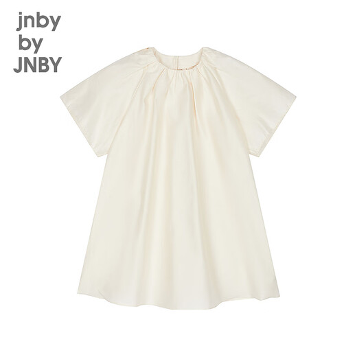 Jnby by JNBY New Jiangnan Buyi children's clothing short-sleeved dress raglan sleeves round neck pullover 26 spring girls 1Q3G10930 110/off-white 100 cm