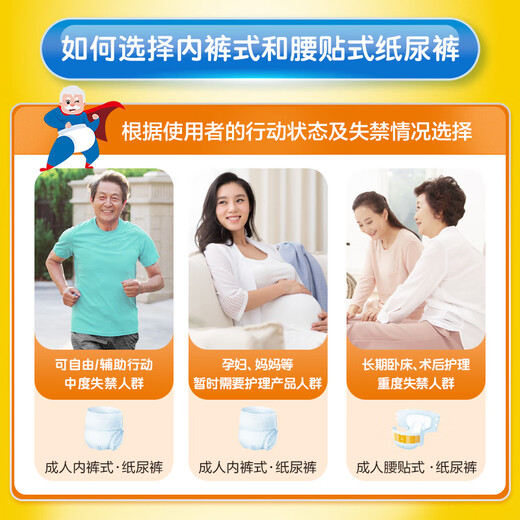 Reliable (COCO) Absorbent Adult Diapers L80 (Hip 95-120cm) Adhesive Elderly Pregnant Women Diapers