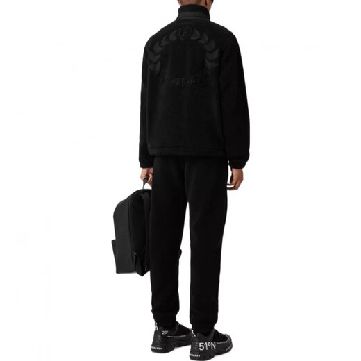 Burberry (BURBERRY) Burbrry FW22 solid color oak leaf badge embroidered long-sleeved jacket men's black black XS