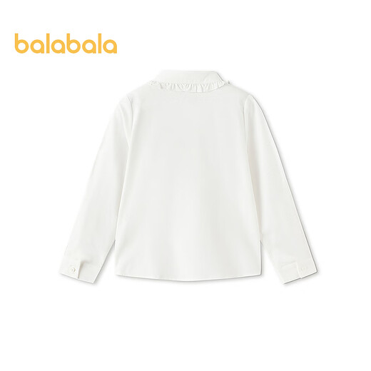 Balabala shopping mall same style children's clothing children's long-sleeved shirt girls 2026 new spring clothing cool antibacterial white 10101 165