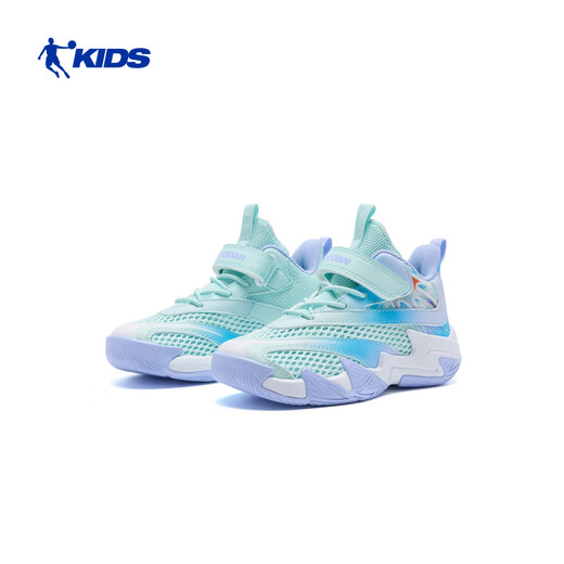 Jordan children's basketball shoes children's summer large mesh sports shoes cool boys' shoes water wave blue/Kunpeng blue 33