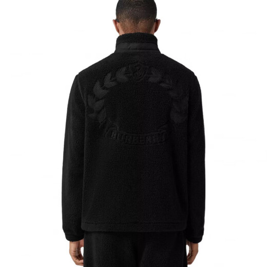 Burberry (BURBERRY) Burbrry FW22 solid color oak leaf badge embroidered long-sleeved jacket men's black black XS