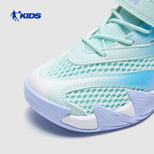 Jordan children's basketball shoes children's summer large mesh sports shoes cool boys' shoes water wave blue/Kunpeng blue 33