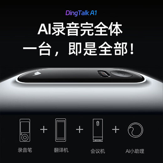 DingTalk Recorder Smart AI Ultimate Edition Meeting Minutes Recorder AI Analysis Summary Real-time Transcription and Translation Compact and Portable Large Capacity Ding Talk A1 Ultimate Edition Ultimate Edition 1300 Minutes of Free Transcription Haoyue Silver + Original Magnetic Card Holder