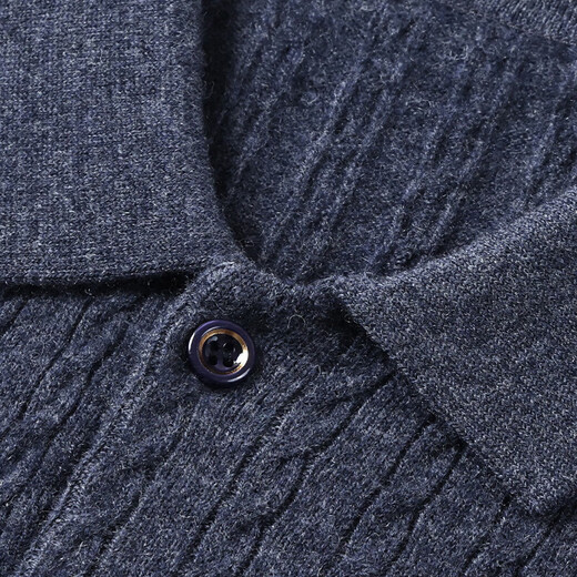 PERRY BURRY Jingdong direct purchase 26 spring woolen sweater men's short-sleeved new worsted men's sweater sweater trial black (shirt collar) XL 180/96A