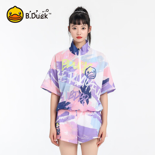 B.Duck Little Yellow Duck Swimsuit Women's Hot Spring Split Three-piece Set Conservative Belly Covering and Slimming Women's Plus Size Swimsuit