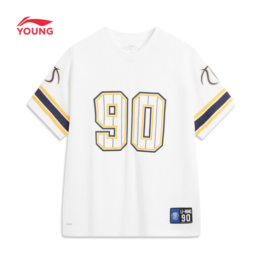 Li Ning (LI-NING) children's clothing children's short-sleeved T-shirt for boys and older children quick-drying and sweat-wicking comfortable, cool and breathable cultural shirt 175YHSW073-4