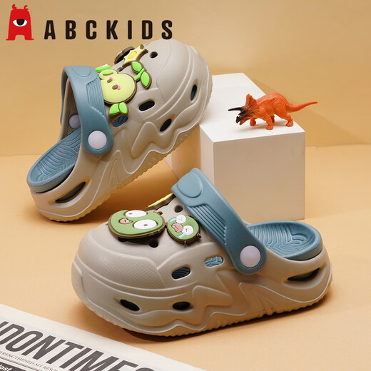 ABC KIDS Children's Croc Shoes for Boys and Girls Summer New Cute Cartoon Boy Sandals Comfortable Non-Slip Soft Bottom Beach Slippers Gray Blue Zombie War 26 / 27 Inner Length 18CM