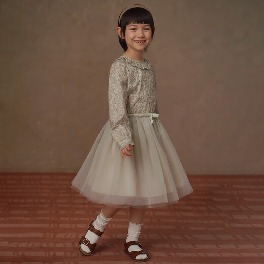 Haqi Children's Clothing Spring and Autumn Children's Casual Tops Korean Floral Pastoral Style Long-Sleeved Shirt Girls Spring Clothing 2026 New Floral 110