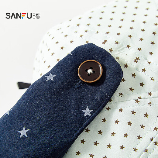 SANFU Soft Brim Dog Ears Star Patchwork Octagonal Hat Cute Fashion Clothing Accessories Style Hat 520450 Green One Size