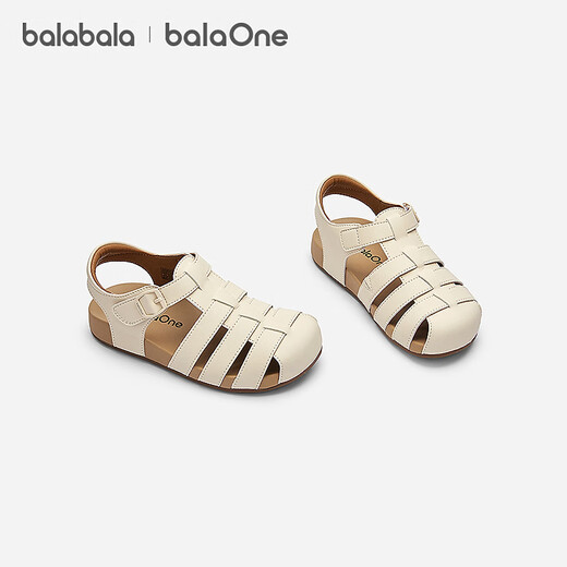 BALABALA balaOne children's shoes children's sandals girls' shoes 2026 summer new breathable casual shoes off-white 10301 26 (foot length 15.8-16.2/inner length 16.9)