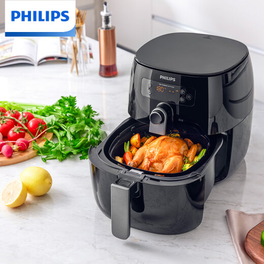 Philips (PHILIPS) household air fryer 4L or above, no need to turn over, double-layered pot, easy to clean, reduces 90% grease, fully automatic, 7 times fast heating HD9741/11