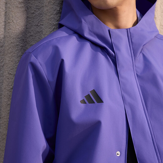 Adidas simple football training sports zipper hooded jacket men's spring new Adidas official