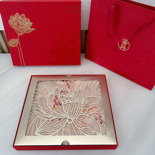 Mother's Day gift pure wool scarf Qianying Yingrui birthday gift for mother and mother-in-law gift box Qianying Yingrui full red gift box