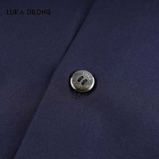 Luca Dillon Light Luxury 6A Grade Mulberry Silk Spring and Summer New Men's Cool High Elastic Smart Constant Temperature Short Sleeve Shirt Royal Blue S (46)