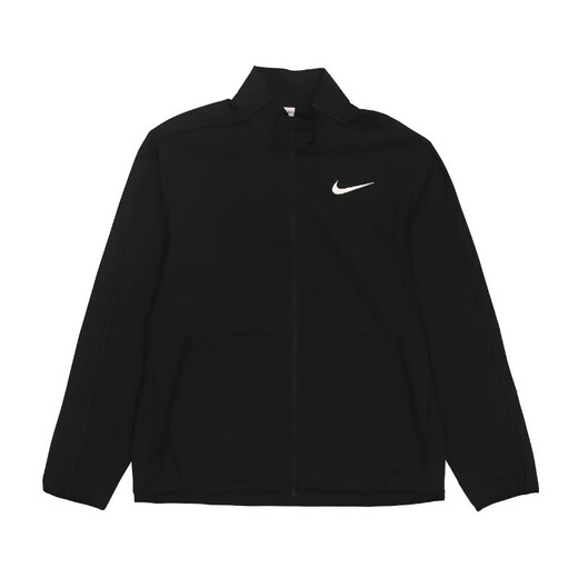 NIKE Dri-Fit solid color quick-drying woven training sports stand collar jacket men's black black M