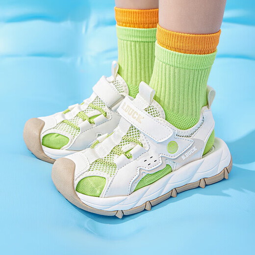 B.Duck Little Yellow Duck Children's Shoes Children's Shoes Boys Sandals Medium and Large Children 2025 Summer New Girls Casual Beach Shoes Beige Size 27 Suitable for Feet Length 16.4-17.1cm