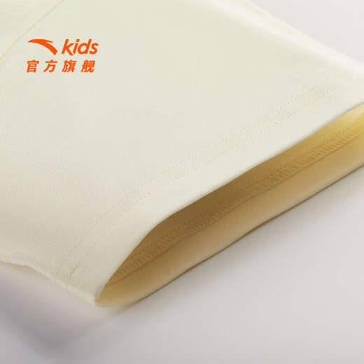 ANTA children's T-shirt for boys and girls 2026 summer new product skin-friendly cotton feel breathable Owen basketball short T352621177 duck down white-1 130
