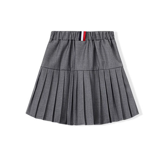 Montagnard middle-aged and older children's summer high-waisted pleated skirt, fresh and girly 2026 versatile short skirt, simple design, literary style skirt