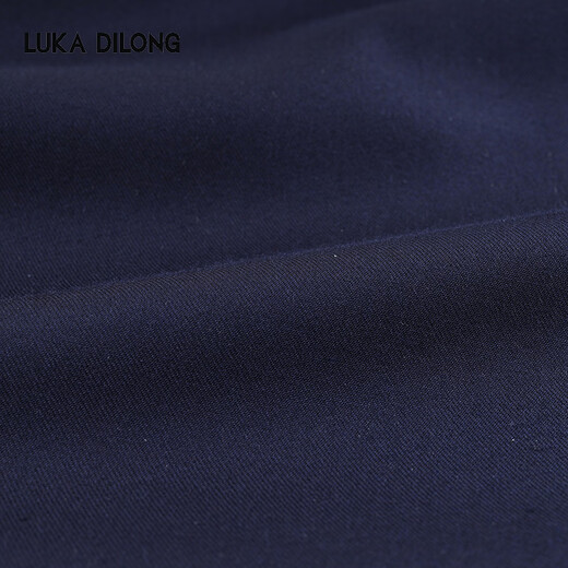Luca Dillon Light Luxury 6A Grade Mulberry Silk Spring and Summer New Men's Cool High Elastic Smart Constant Temperature Short Sleeve Shirt Royal Blue S (46)